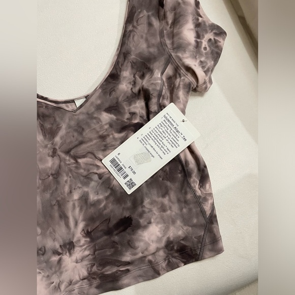 NWT Lululemon Align T-Shirt Diamond Dye Mink Berry Grey Size 6 - Picture 7 of 10